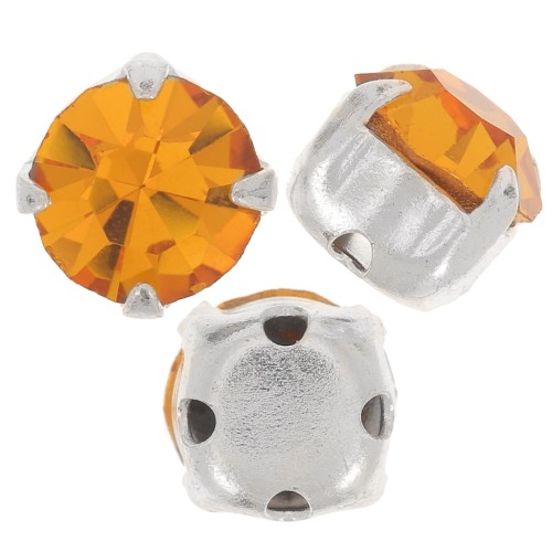 Chatons montés 4mm Topaz x10