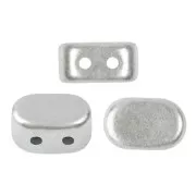 4x6mm Lipsi® Glass beads by Puca® - Silver Mat x10g