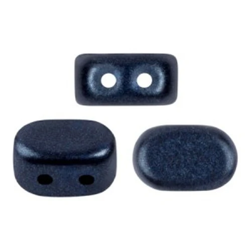 4x6mm Lipsi® Glass beads by Puca® - Dark Blue Metallic Mat x10g