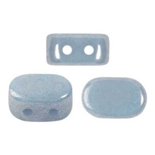 4x6mm Lipsi® Glass beads by Puca® - Opaque Blue Ceramic Look x10g