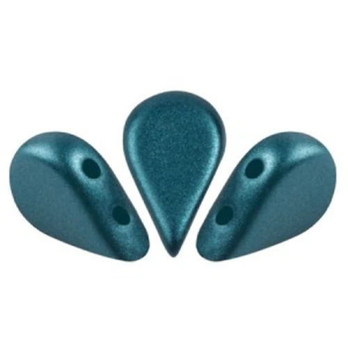 5x8mm Amos® Glass beads by Puca® - Pastel Petrol x10g