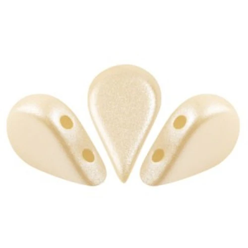 5x8mm Amos® Glass beads by Puca® - Pastel Cream x10g