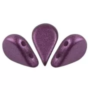 5x8mm Amos® Glass beads by Puca® - Pastel Bordeaux x10g