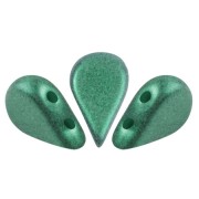 5x8mm Amos® Glass beads by Puca® - Green Forest Metallic Mat x10g|raw }}