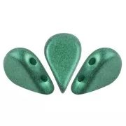 5x8mm Amos® Glass beads by Puca® - Green Forest Metallic Mat x10g
