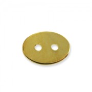 smooth oval Button 15x11mm fine Gold plated x1|raw }}