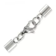 Lace holder clasp 4mm Stainless steel x1