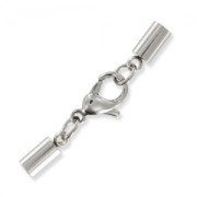 Lace holder clasp 3mm Stainless steel x1