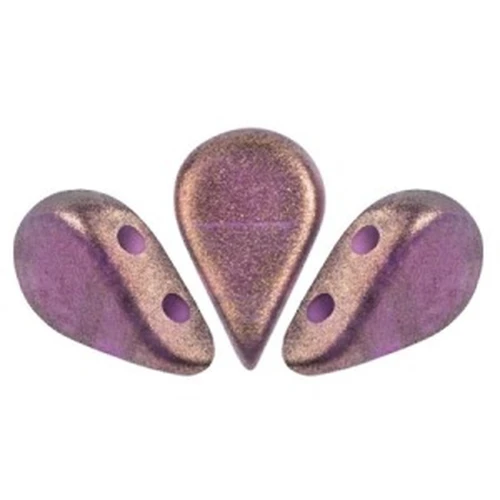 5x8mm Amos® Glass beads by Puca® - Halo Amethyst x10g
