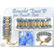 5x8mm Amos® Glass beads by Puca® - Halo Amethyst x10g