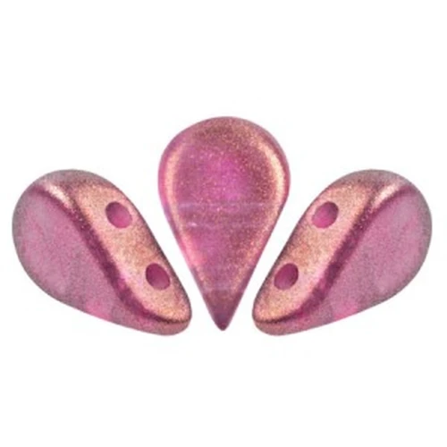 5x8mm Amos® Glass beads by Puca® - Halo Fuchsia x10g