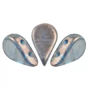 5x8mm Amos® Glass beads by Puca® - Halo Sky Blue x10g