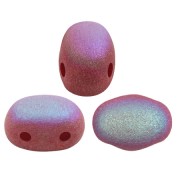 7x5mm Glass beads Samos® by Puca® - Opaque Burnt Sienna Mat AB x10g