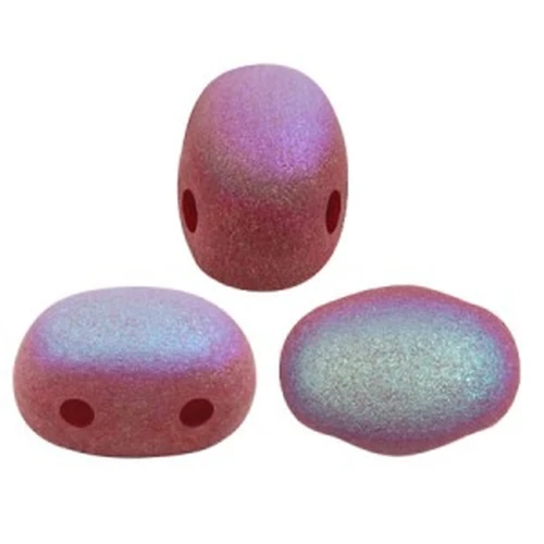 7x5mm Glass beads Samos® by Puca® - Opaque Burnt Sienna Mat AB x10g