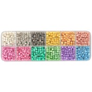 Preciosa Ornela 3.4x3.4 mm cube beads assortment - Metallic x200g|raw }}