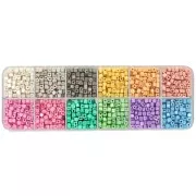 Preciosa Ornela 3.4x3.4 mm cube beads assortment - Metallic x200g