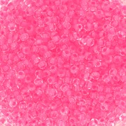 Preciosa Seed beads 11/0 2 mm - Crystal Neon Pink Lined x20g