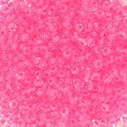 Preciosa Seed beads 11/0 2 mm - Crystal Neon Pink Lined x20g