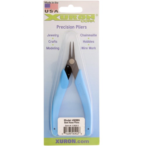 13cm Jewelry pliers with bent spring tip Xuron 450BN - Light blue x1