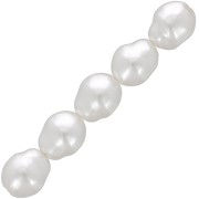 8x7mm Irregular baroque beads imitation freshwater pearl - Pearly White x20
