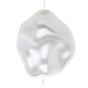 11x10mm Irregular baroque beads imitation freshwater pearl - Pearlescent White x10