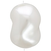 16x14mm Irregular baroque beads imitation freshwater pearl - Pearlescent White x4|raw }}