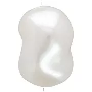 16x14mm Irregular baroque beads imitation freshwater pearl - Pearlescent White x4