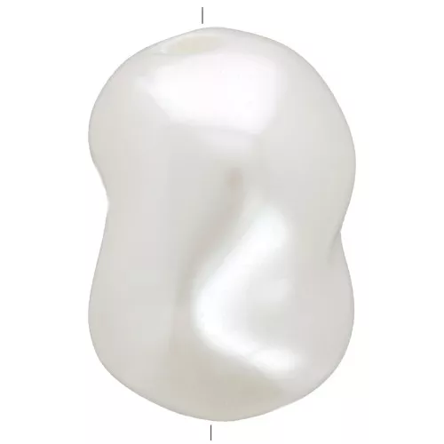 16x14mm Irregular baroque beads imitation freshwater pearl - Pearlescent White x4