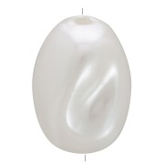 14x10mm Irregular baroque beads imitation freshwater pearl - Pearlescent White x4|raw }}