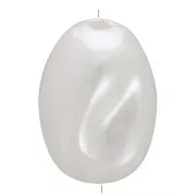 14x10mm Irregular baroque beads imitation freshwater pearl - Pearlescent White x4