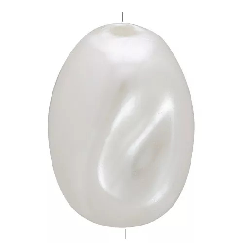 14x10mm Irregular baroque beads imitation freshwater pearl - Pearlescent White x4