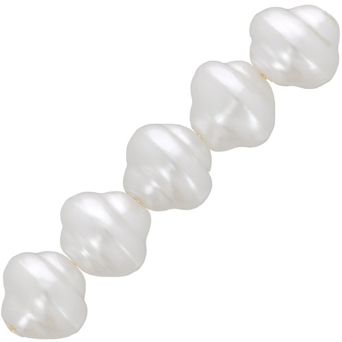 7x8mm Irregular beads imitation freshwater pearl - Pearlescent White x15