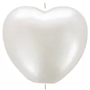 10x11mm Heart beads imitation freshwater pearl - Pearly white x15