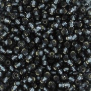 Preciosa Seed beads 11/0 2 mm - Black Diamond Silver Lined x20g|raw }}