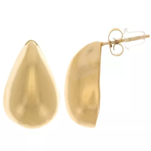 21x13mm 304 stainless steel Drop earstuds - Gold x2