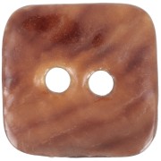 Mother-of-Pearl squared button 12 mm Light Bronze x1