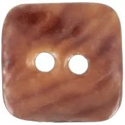 Mother-of-Pearl squared button 12 mm Light Bronze x1