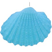 Dyed shell pendant 16 to 20mm - Blue x1
