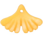 12x17mm ginkgo leaf Sequin in dyed mother-of-pearl - Sunshine Yellow x1|raw }}