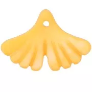 12x17mm ginkgo leaf Sequin in dyed mother-of-pearl - Sunshine Yellow x1