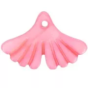 12x17mm ginkgo leaf Sequin in dyed mother-of-pearl - Pink x1
