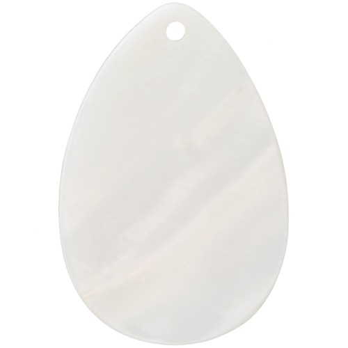 30x20mm Mother-of-pearl drop pendant - Natural x1