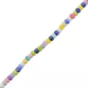Heishi ceramic rondelle beads 6.5x4 mm - Multicolor x28cm