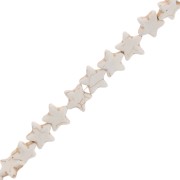15mm dyed gemstone imitation Star beads - Howlite x38cm