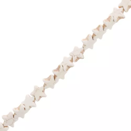 12mm imitation gemstone Howlite dyed Star beads - Howlite x37cm
