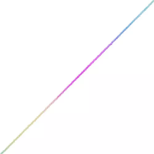 2mm Round faceted beads - Tie and dye - Fuchsia - Turquoise - Yellow x37cm