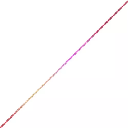 2mm Round faceted beads - Tie and dye - Fuchsia - Red - Nude x37cm