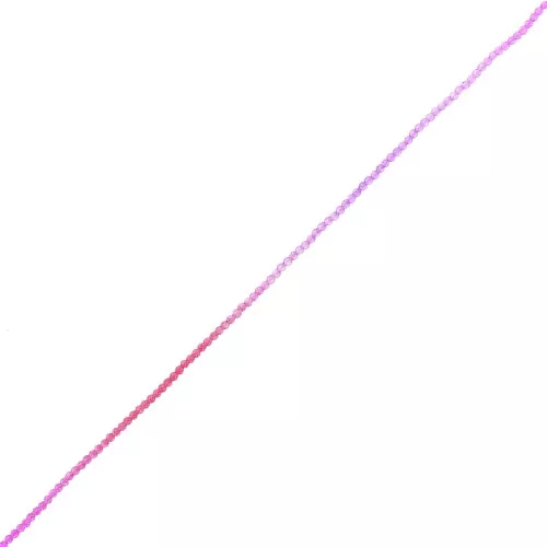 2mm Round faceted beads - Tie and dye - Red - Fuchsia - Purple x36cm