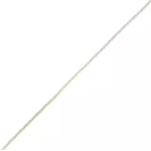 3mm Round faceted beads - Tie and dye - Lilac - Green - Crystal x36cm