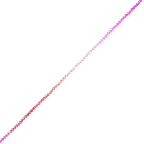3mm Round faceted beads - Tie and dye - Fuchsia - Red - Nude x37cm